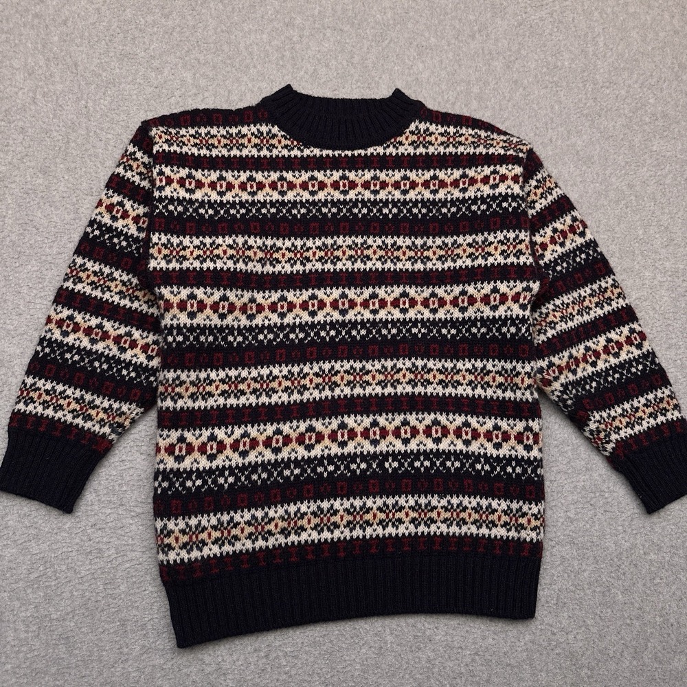 VTG The Scotch House 100% Shetland Wool‎ Fair Isle Sweater Womens Small* Nordic